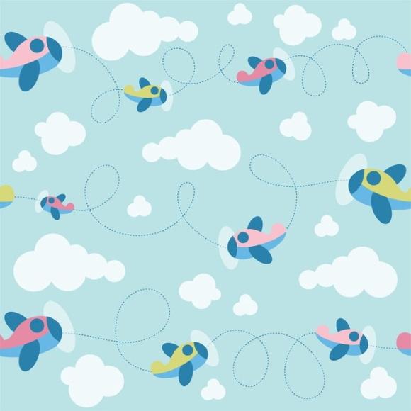 Papel de parede Avião Nuvens
