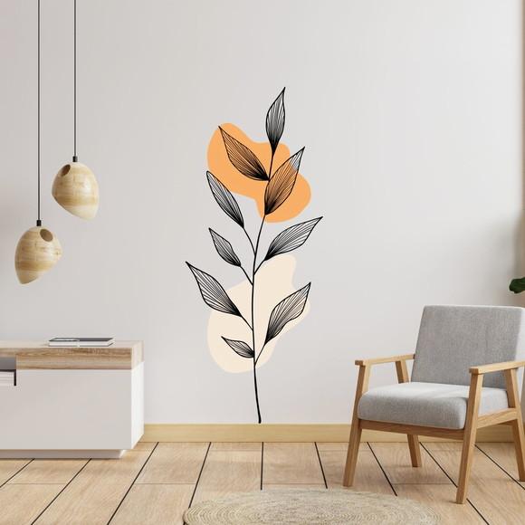 Adesivo Decorativo Parede Floral Botânico Cd02