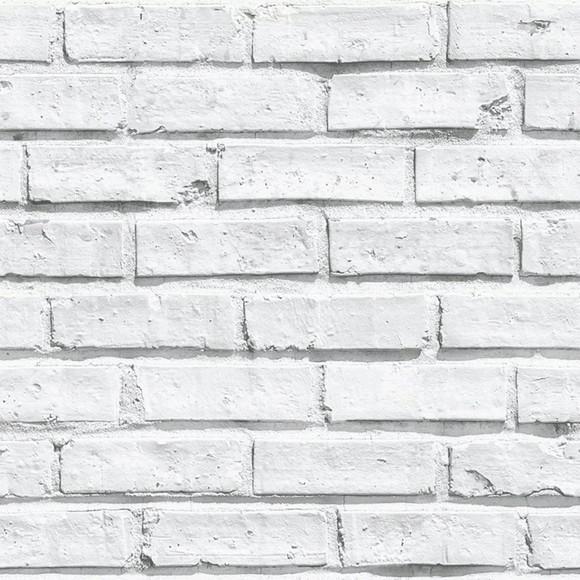 26 Rolos Papel de parede Tijolinho Branco