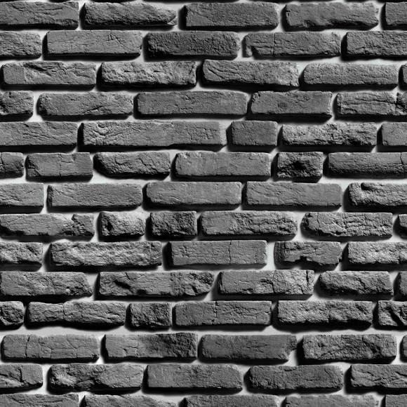 Papel de parede Tijolinho Preto barro