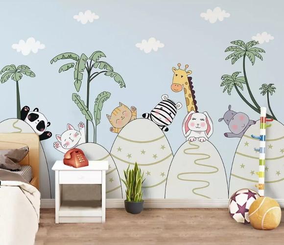 Papel de Parede Safari Zoo Baby Turminha M²