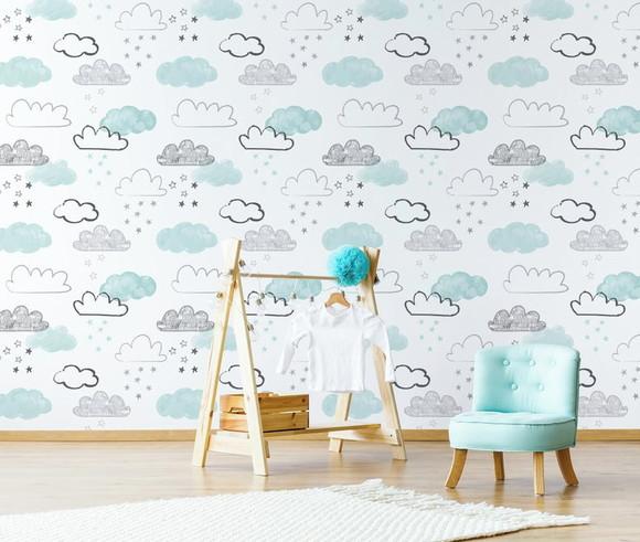 Papel de parede Auto Adesivo Nuvens Baby 02