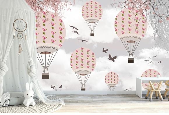 Papel de Parede Balão Nuvem Ceú m²