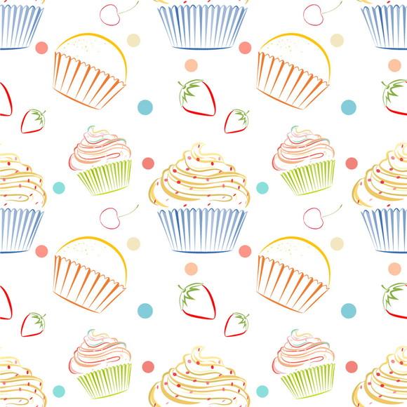 Papel de parede Cupcake 300x58cm