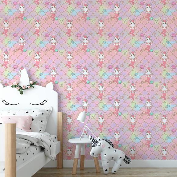 Papel de parede Unicórnio Sereia