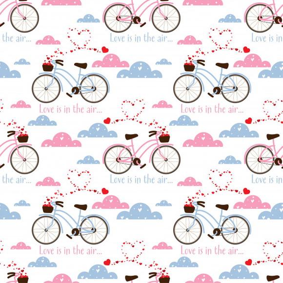 Papel de parede Bicicleta Nuvens