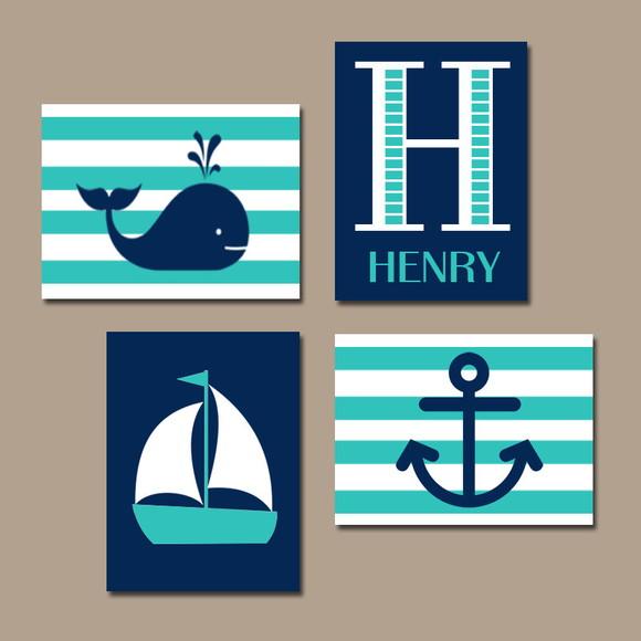 Kit 4 Placas Decorativas Marinheiro MDF 03