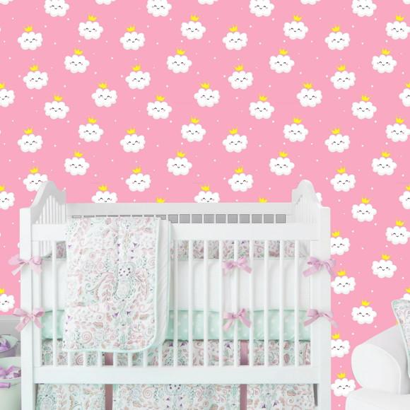 Papel de parede Nuvens Baby Coroa