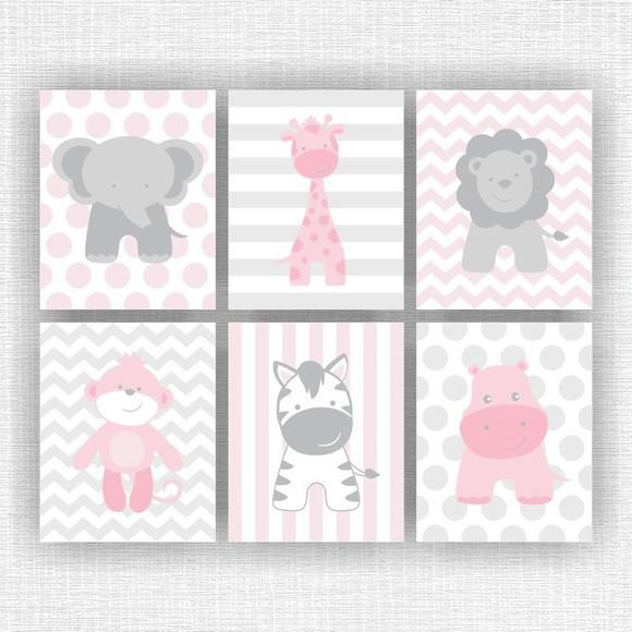 Kit 6 Placas Decorativas Zoo Safari MDF 06