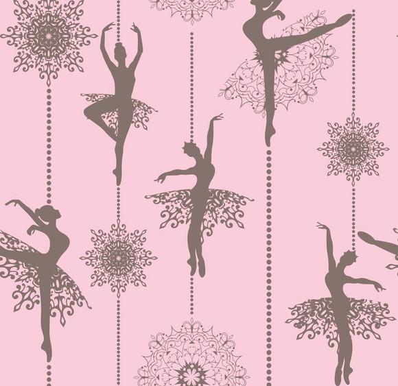 Papel de parede Bailarina Rosa Marron