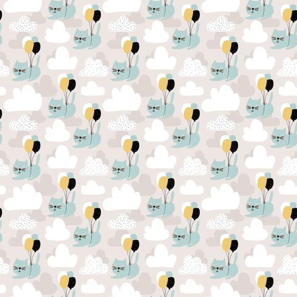 Papel de parede Gato Nuvens Decor 48