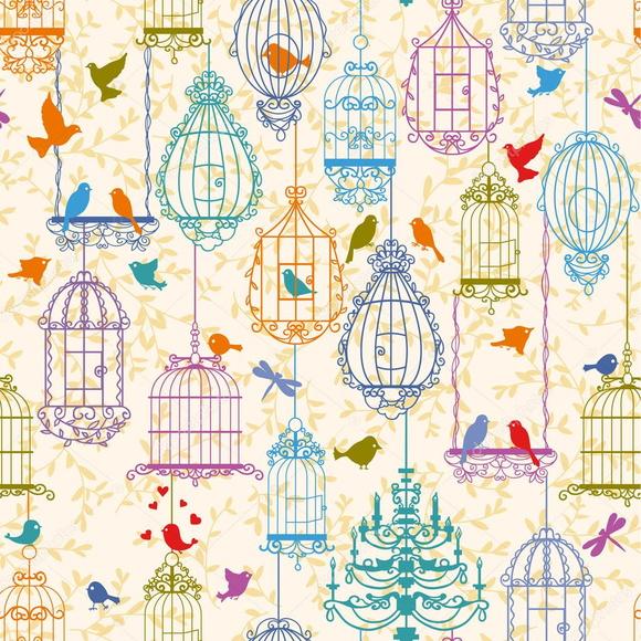 Papel de parede Gaiolas Decor 03