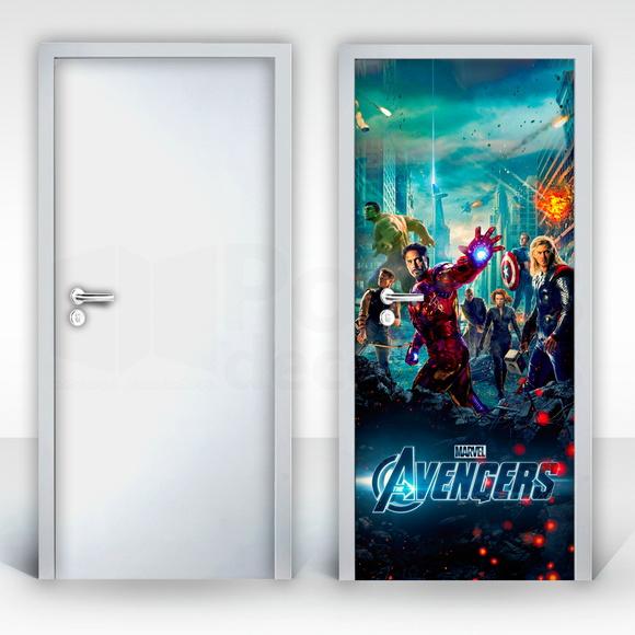 Adesivo Porta Os Vingadores 01