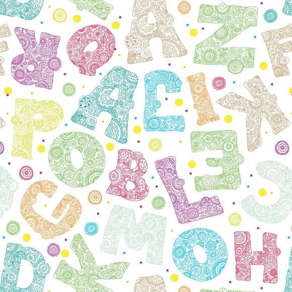 Papel de parede Letras Decor 01