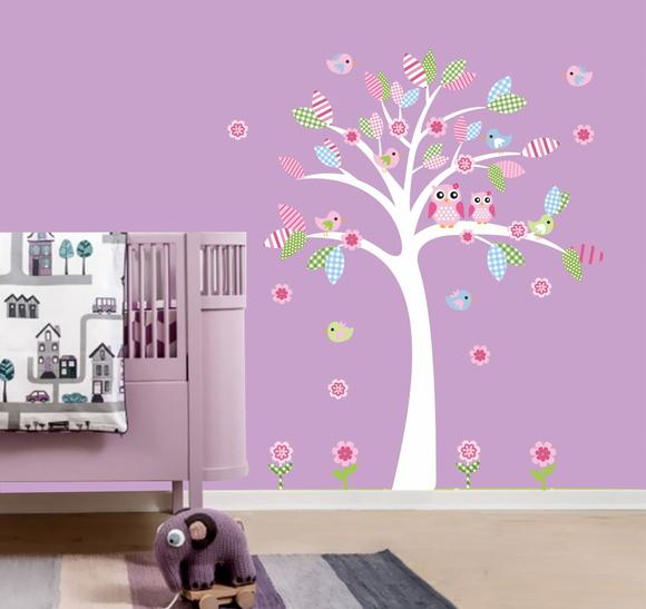 Adesivo Quarto Infantil Arvore Coruja