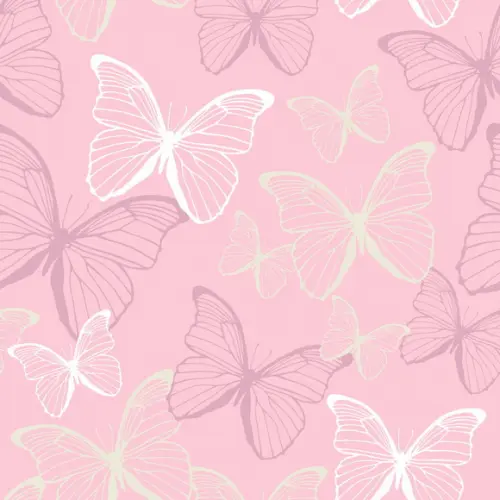 Papel de parede Borboletas Rosa