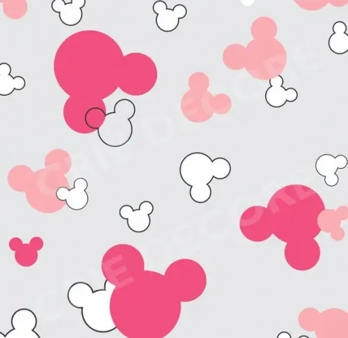Papel de parede Disney Mickey Minnie Rosa