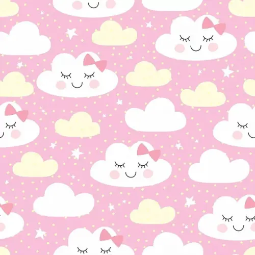Papel de parede Nuvens Baby Rosa