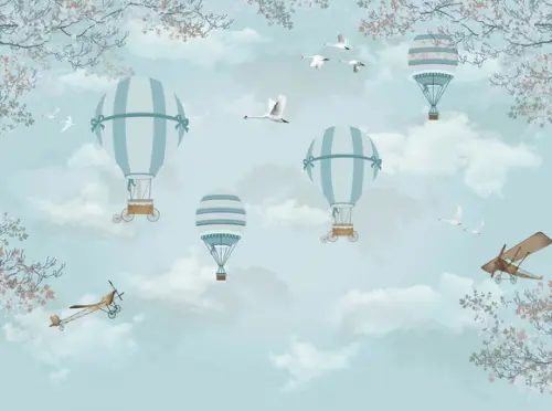 Papel de Parede Balão Aviador Baby m²