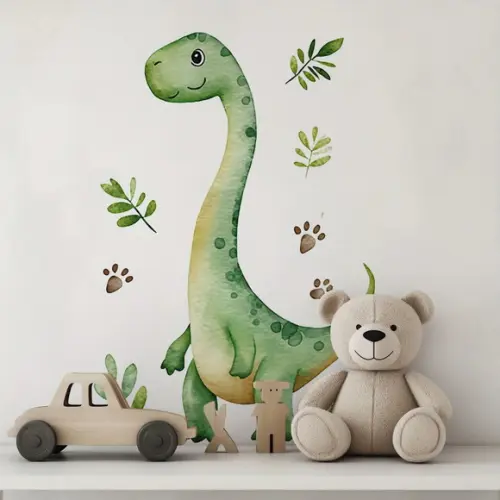 Adesivo de Parede Dinossauro Aquarela Baby