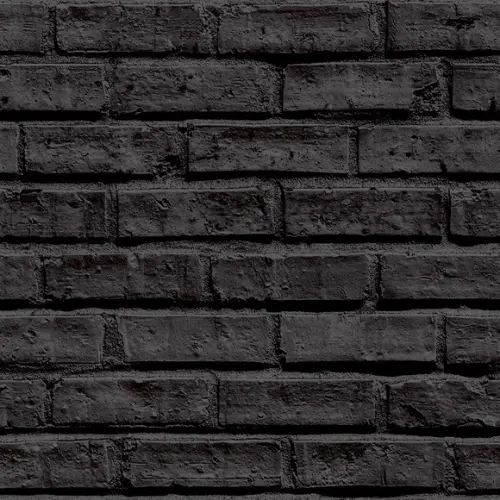 Papel de parede Tijolinho Preto 02