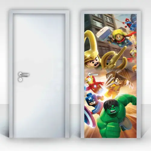 Adesivo Porta Lego Marvel