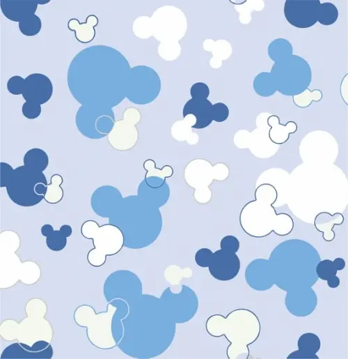 Papel de parede Disney Mickey Mouse Azul