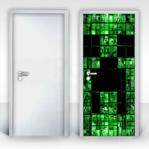 Adesivo decorativo Porta Minecraft 04