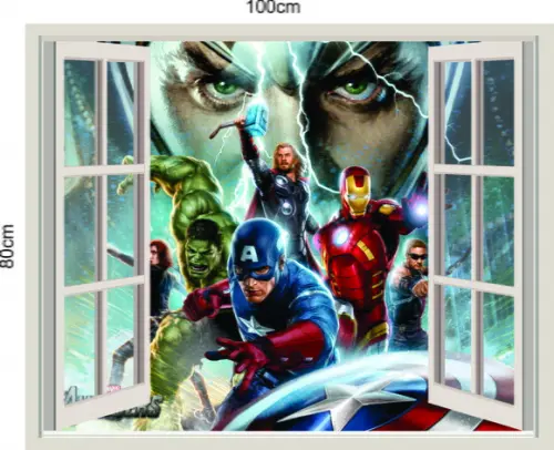 Adesivo Vingadores Janela