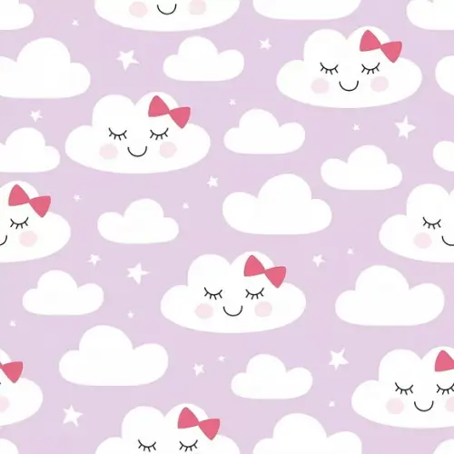 Papel de parede Nuvens Baby Lilas