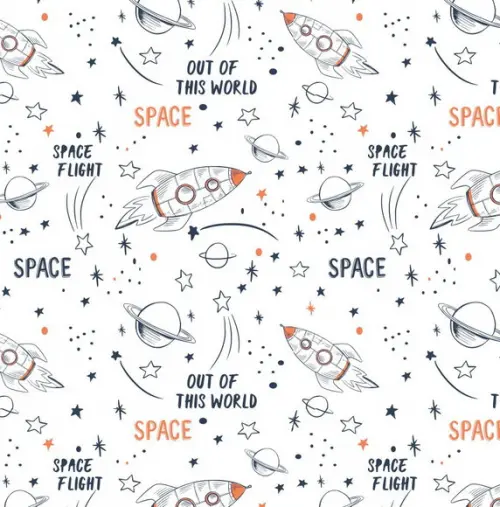 Papel de parede Planetas Espaço Astronauta 300x58cm