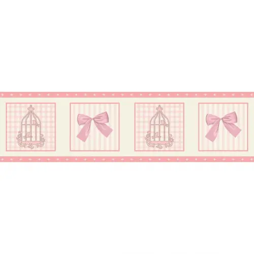 Faixa border Laço rosa