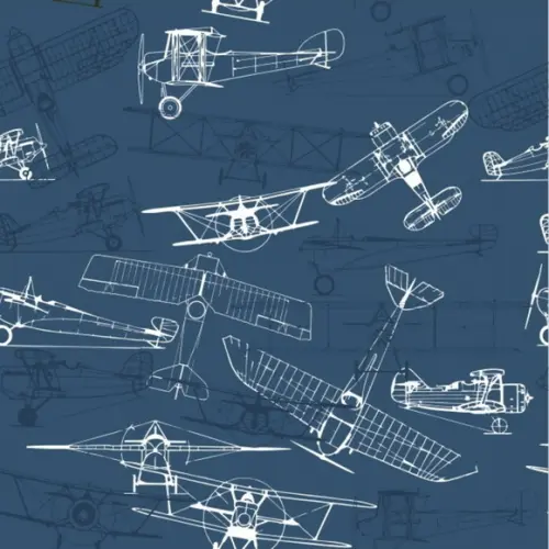 Papel de parede avião decor Azul