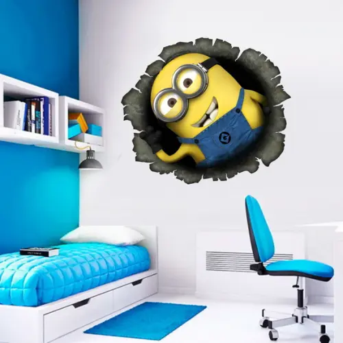 Adesivo decorativo Minions 3D