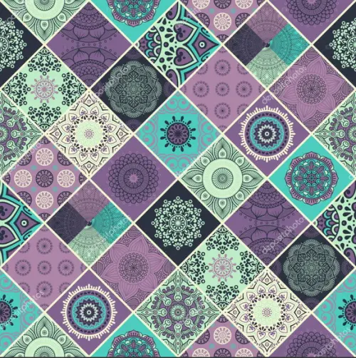 Papel de parede Azulejos Mandala