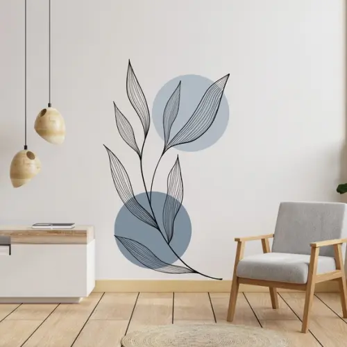 Adesivo Decorativo Parede Boho Floral Minimalista Cd03
