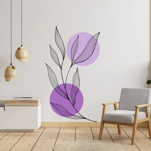 Adesivo Decorativo Parede Floral Minimalista Boho Cd05