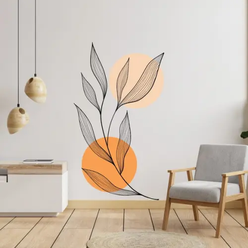 Adesivo Decorativo Parede Boho Floral Minimalista Cd01