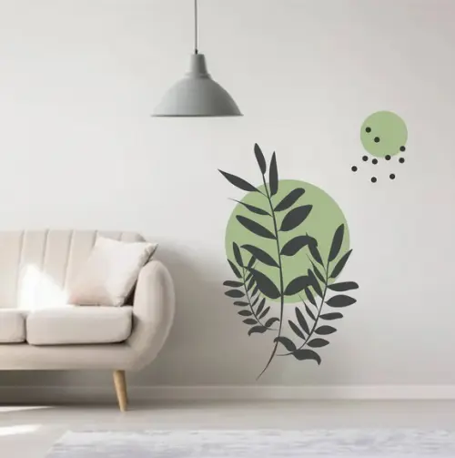 Adesivo Decorativo Parede Boho Floral Minimalista Mod01