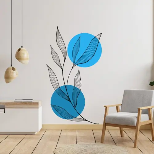 Adesivo Decorativo Parede Boho Floral Minimalista Cd04