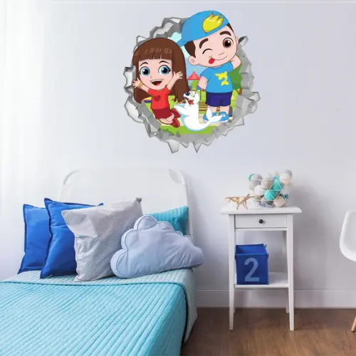 Adesivo decorativo Lucas Neto Giovana Buraco 3D