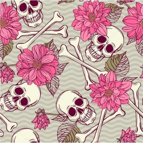 Papel de parede Caveira Skull 01