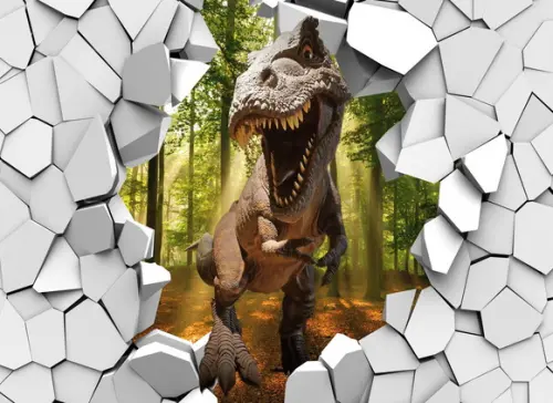 Papel de parede Dinossauro Buraco Parede M²