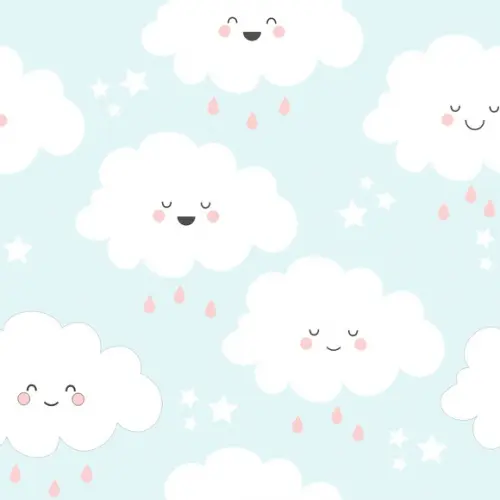 Papel de parede Infantil Nuvens Chuva de Amor Baby