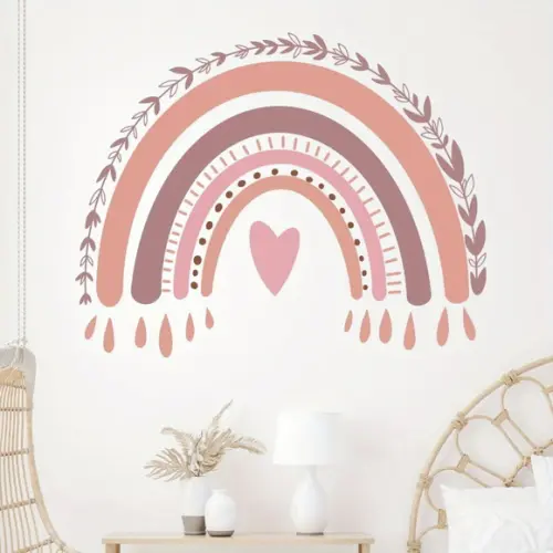 Adesivo de Parede Arco Íris Rainbow Rose 150x90cm