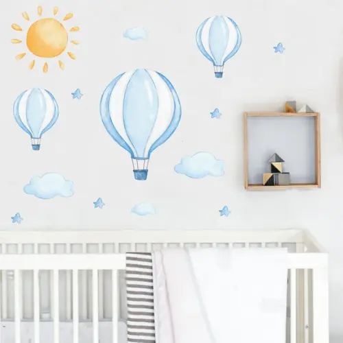 Adesivos Parede Balão Nuvens Sol Infantil