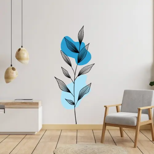 Adesivo Decorativo Parede Floral Botânico Cd01