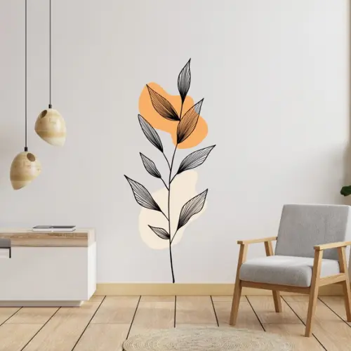 Adesivo Decorativo Parede Floral Botânico Cd02