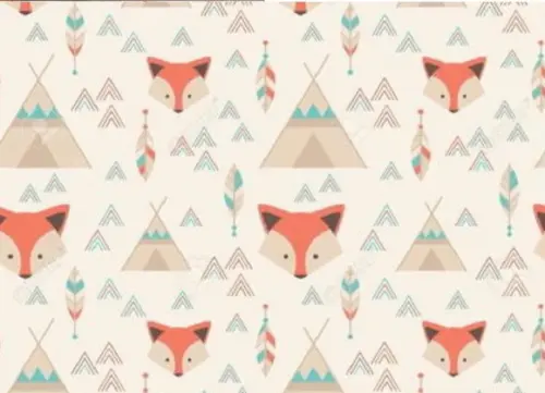 Papel de Parede Adesivo Raposa Ludico