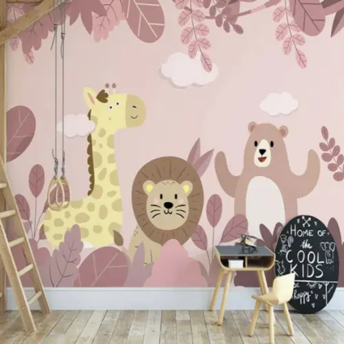 Papel de Parede Safari Baby Floral Colors M²